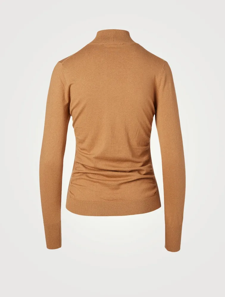 Silk And Cotton Turtleneck Top