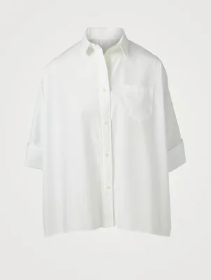Cotton Poplin Boxy Shirt