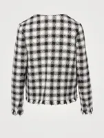 Tweed Tie Jacket Check Print