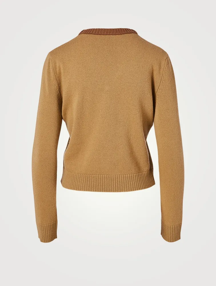 Wool Cropped Sweater With Anagram