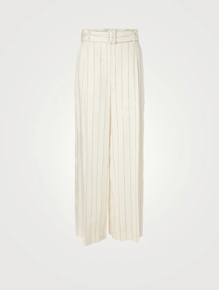 Lovestruck Linen-Blend Wide-Leg Pants