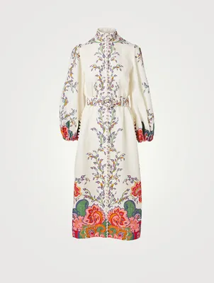 Lovestruck Linen Buttoned Midi Dress