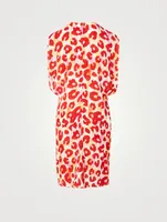 Roundeck Mini Dress Leopard Print