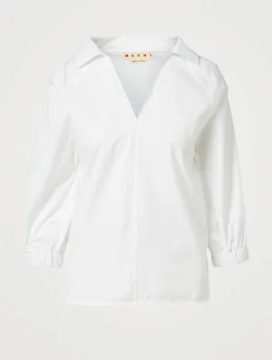Cotton Puff-Sleeve Shirt