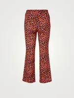 Silk Pajama Pants Kiss Print