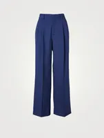 Wool Straight-Leg Pants