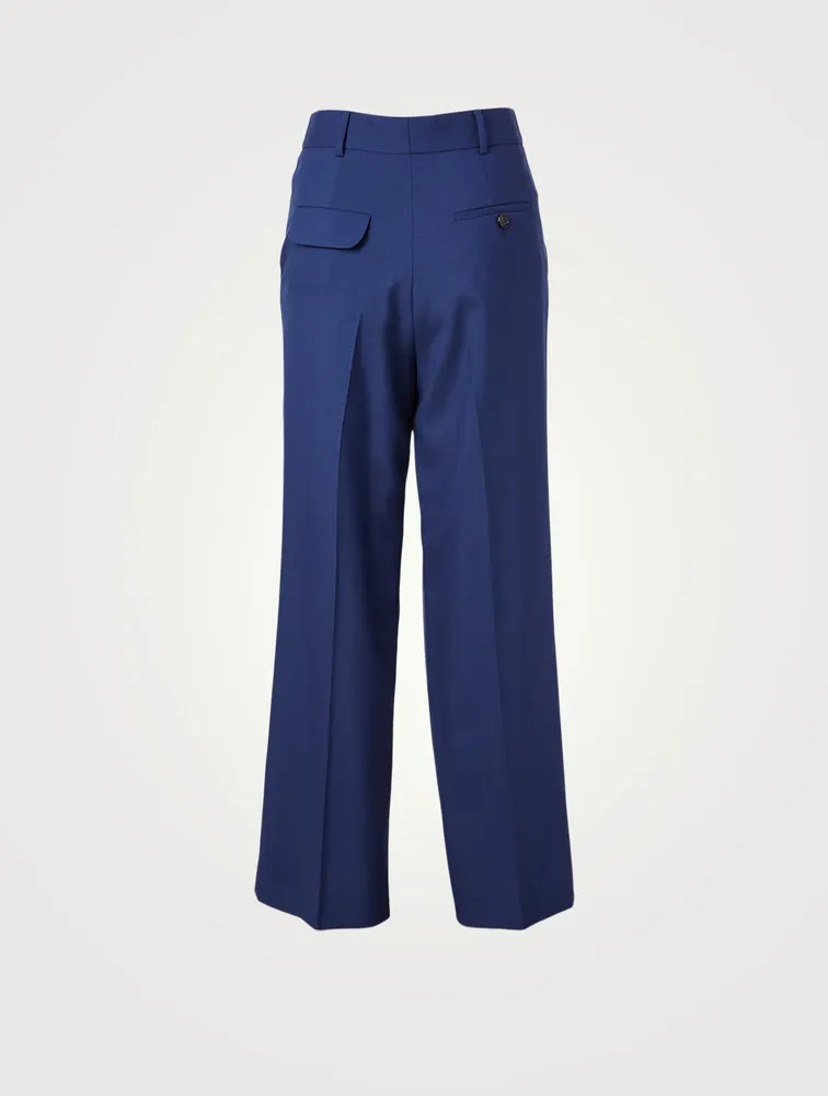 Wool Straight-Leg Pants