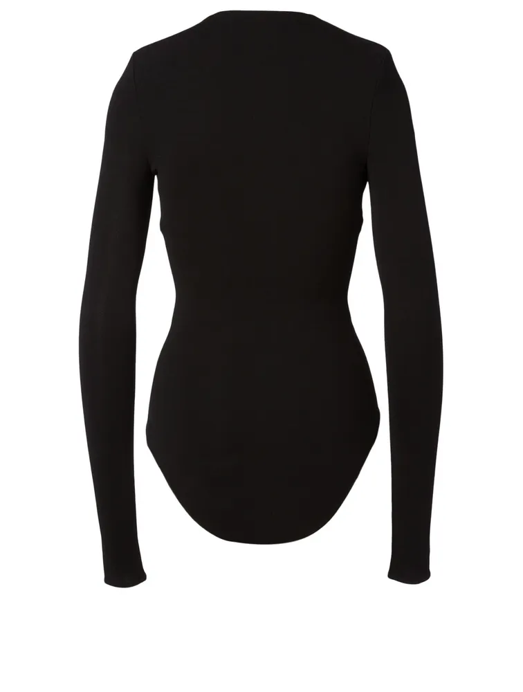 V-Neck Long-Sleeve Bodysuit