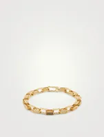 Warrior 18K Gold Sharp Bracelet With Black Diamonds