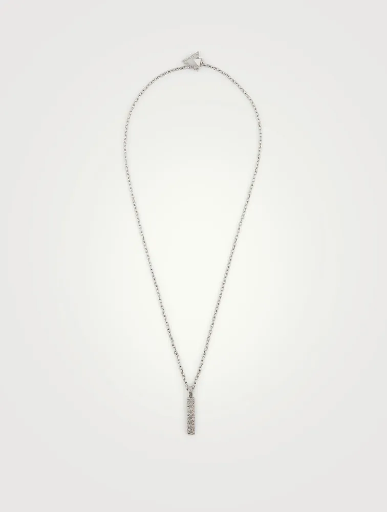 Manawa 18K Gold Triangle Centre Pendant Necklace With Champagne Diamonds