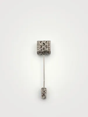 Konga 18K Gold Hammer Lapel Pin With Champagne Diamonds