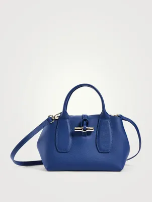 Small Roseau Leather Top Handle Bag
