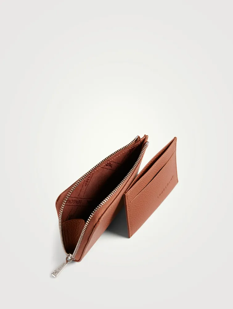 Le Foulonné Leather Zip-Around Wallet With Card Holder