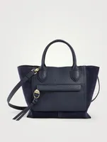 Medium Mailbox Suede And Leather Top Handle Bag