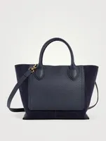 Medium Mailbox Suede And Leather Top Handle Bag