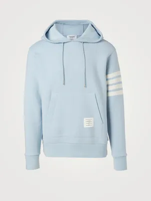 Cashmere-Blend Hoodie With Four-Bar Stripe