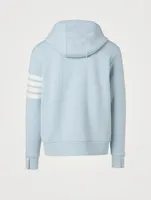 Cashmere-Blend Hoodie With Four-Bar Stripe