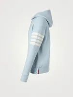 Cashmere-Blend Hoodie With Four-Bar Stripe