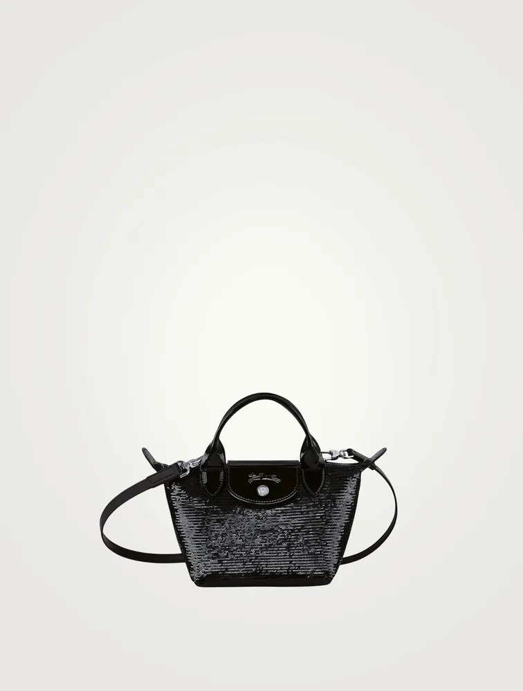 XS Le Pliage Sequin Top Handle Bag