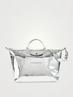 Large Le Pliage Metallic Travel Bag