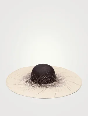 Sunny Straw Wide-Brim Hat