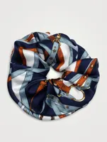 Samantha Printed Satin Scrunchie
