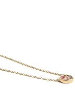 Round Cléo Gold Necklace With Multicolour Stones