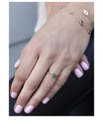 Cléo Gold Stackable Ring With Emerald And Turquoise