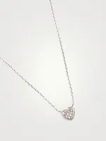 Love Letter Silver Heart Necklace With White Sapphire