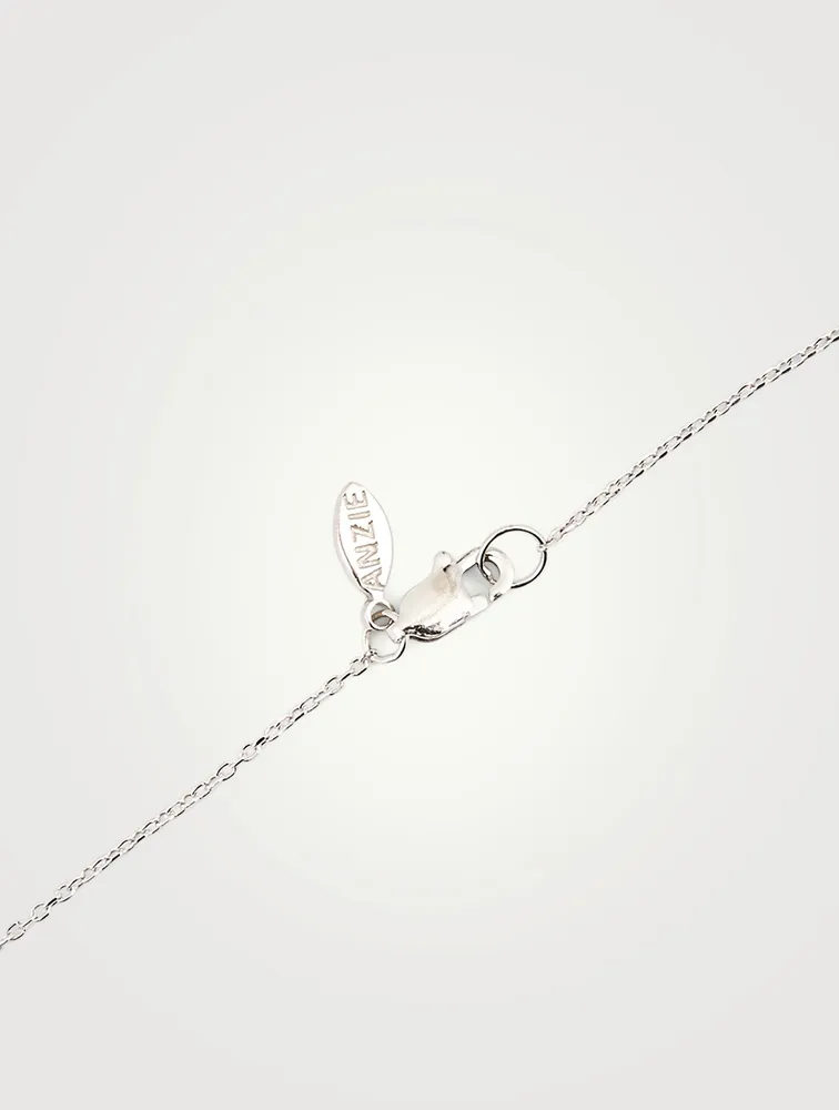 Love Letter Silver Heart Necklace With White Sapphire