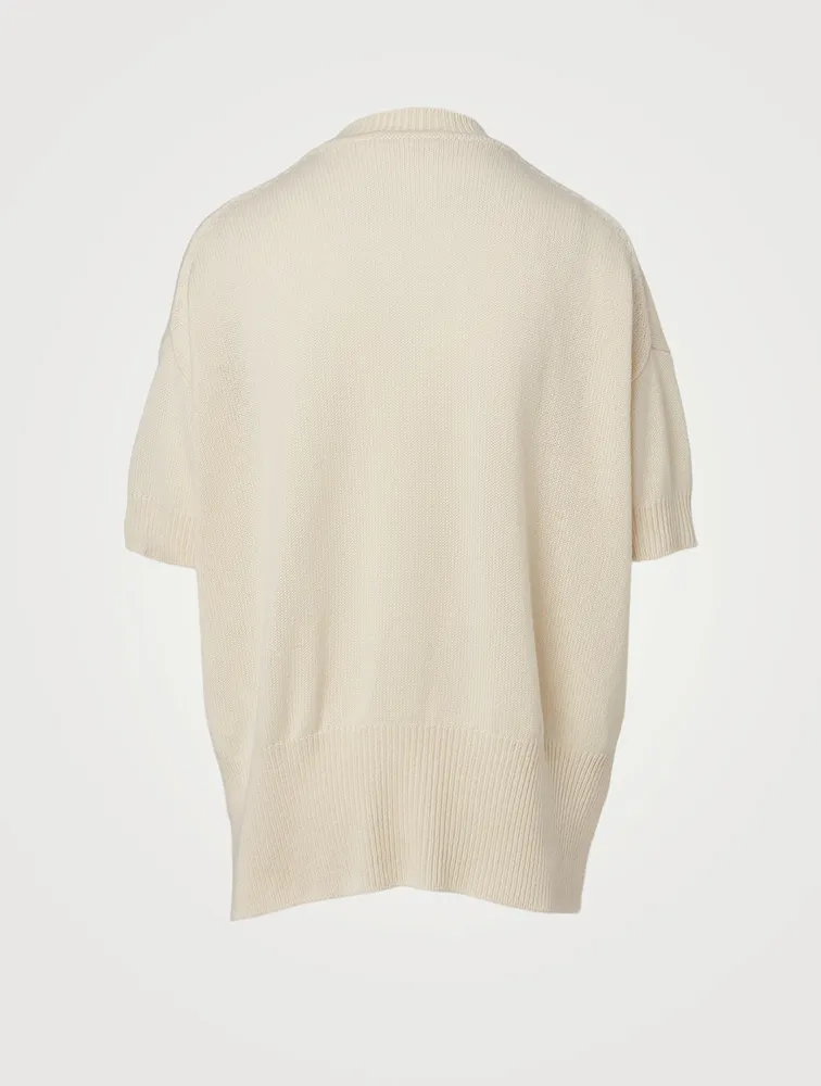 Cashmere Short-Sleeve Sweater