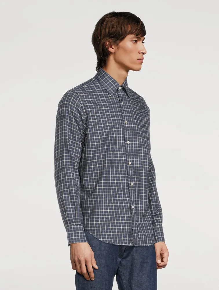 Cotton Shirt Check Print