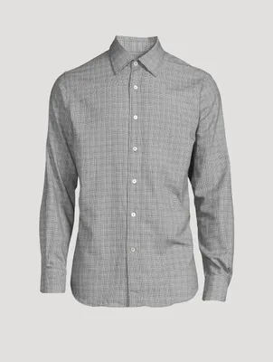 Cotton Shirt Prince Of Wales Print