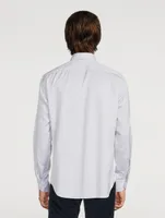 Impeccabile Cotton Shirt Micro Grid Print
