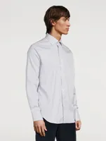 Impeccabile Cotton Shirt Micro Grid Print