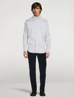 Impeccabile Cotton Shirt Micro Grid Print