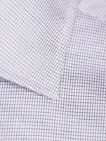 Impeccabile Cotton Shirt Micro Grid Print