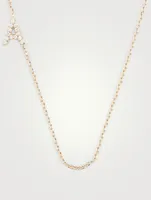 Love Letter Gold A Initial Necklace With Pavé Diamonds