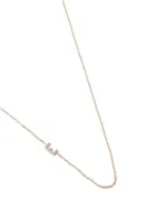 Love Letter Gold E Initial Necklace With Pavé Diamonds