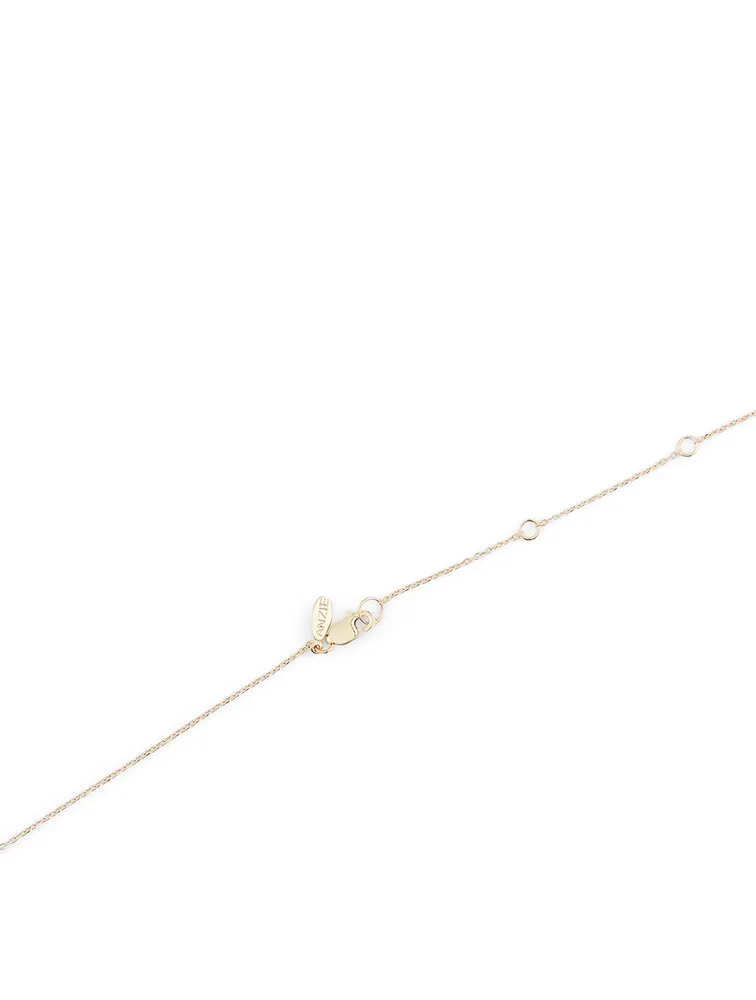 Love Letter Gold E Initial Necklace With Pavé Diamonds