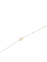 Love Letter Gold E Initial Necklace With Pavé Diamonds