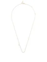 Love Letter Gold K Initial Necklace With Pavé Diamonds