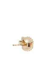 Love Letter Gold C Initial Stud Earring With Diamond