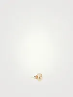 Love Letter 14K Gold D Initial Stud Earring With Diamond