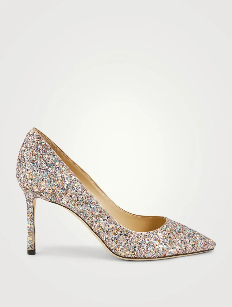 Romy 85 Glitter Fabric Pumps