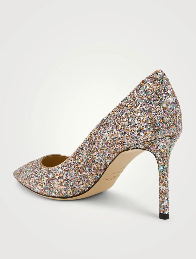 Romy 85 Glitter Fabric Pumps