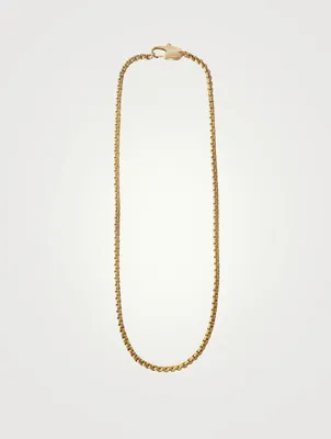 18K-Inch 14K Gold Plated Box Chain Necklace
