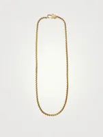 18K-Inch 14K Gold Plated Box Chain Necklace