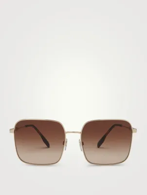 Square Sunglasses With Vintage Check