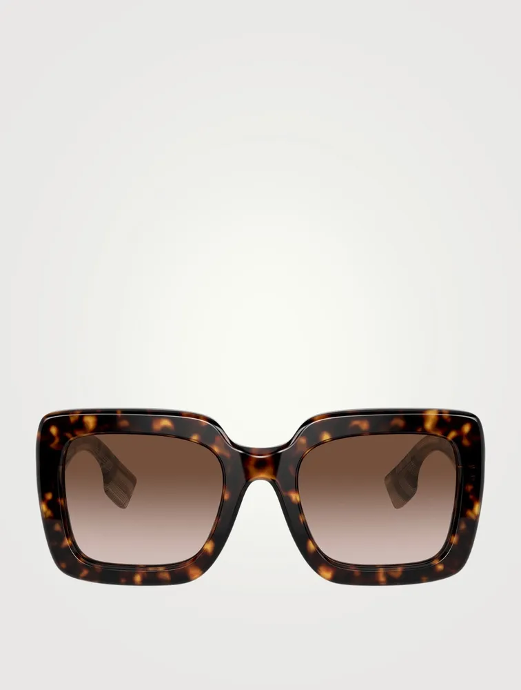 Square Sunglasses With Vintage Check